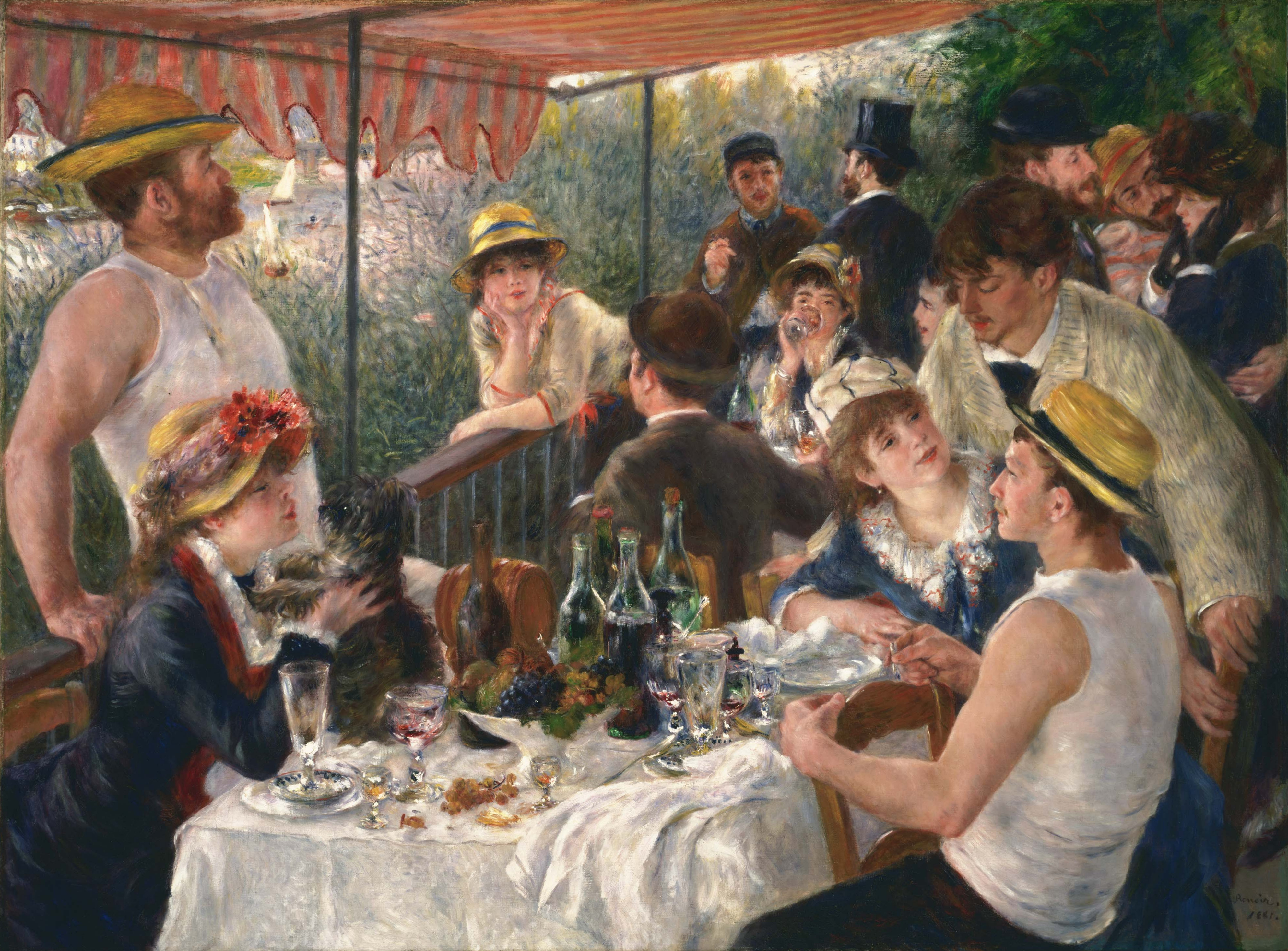 نقاشی های معروف امپرسیونیسم (ناهار مهمانی و قایقرانی اثر پیر آگوست رنوار، 1881)